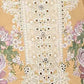 Rajwada Beige Cotton Blend Embroidered Semi Stitched Kurta Set For Women