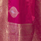 Rajwada Pink Silk Blend Woven Saree With Unstitched Blouse for Women