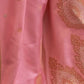 Rajwada Pink Silk Blend Woven Saree With Unstitched Blouse for Women