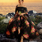 Rajwada Women Black Classy Semi Stitched Lehenga With  Unstitched Blouse
