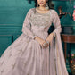 Rajwada Lilac Faux Georgette Printed Gown For Women