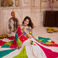 Rajwada Multicolor Viscose Cotton Embroidered Semi-Stitched Lehenga Choli For Women