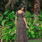 Rajwada Black Georgette Stitched Printed Indo Western Dress For Women