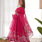 Rajwada Pink Georgette Printed Stitched Kurta Set For Women