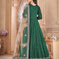 Rajwada Green Tafeta Embroidered Semi stitched Kurta Set For Women