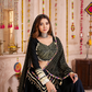 Rajwada Black Viscose Cotton Embroidered Semi-Stitched Lehenga Choli For Women