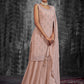 Rajwada Women Beautiful Embroidered Peach Georgette Stitched Kurta Set