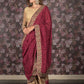 Rajwada Purple Printed Chiffon Saree Without Blouse for Women