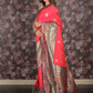 Rajwada Pink Patola Woven Saree With Unstitched Blouse For Women