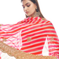 Rajwada Women Pink Embroidered Organza Semi Stitched Lehenga With Unstitched Blouse