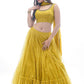 Rajwada Mustard Chinon Embellished Stitched Lehenga With Stitched Blouse For Women