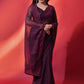 Rajwada Wine Embellished Georgette Saree With Unstitched Blouse For Women