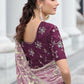 Rajwada Women Lilac Fancy Embroidered Saree With Unstitched Blouse