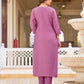 Rajwada Purple Rayon Embroidered Stitched Kurta Set For Women