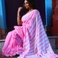 Rajwada Pink Cotton  Saree  With Unstitched Blouse for Women