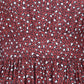 Maroon Cotton Blend Printed Dress