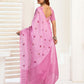 Rajwada Light Pink Cotton Linen Zari Work Saree For Women