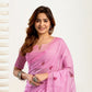 Rajwada Light Pink Cotton Linen Zari Work Saree For Women