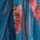 Rajwada Blue Georgette Printed Saree For Women