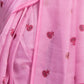 Rajwada Light Pink Cotton Linen Zari Work Saree For Women