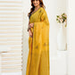 Rajwada Yellow Cotton Linen Zari Work Saree For Women