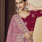 Rajwada Light Pink Georgette Embroidered Elegant Saree For Women