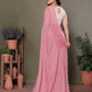 Rajwada Pink Georgette Printed Saree For Women