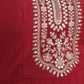Rajwada Maroon Georgette  Embroidered Stitched Gown With Dupatta For Women