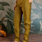 Rajwada Olive Viscose Silk Embroidered Stitched Kurta Set For Men