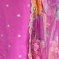 Rajwada Pink Viscose Embroidered Stitched Kurta Set For Women