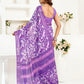 Rajwada Lavender Cotton Linen Zari Work Saree For Women
