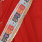 Red Georgette Embellished Saree