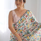 Rajwada White Georgette Printed Saree For Women