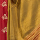 Rajwada Golden And Red Silk Blend Solid Saree For Women