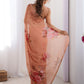Rajwada Peach Georgette Printed Saree For Women