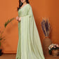 Rajwada Pista Green Georgette Solid Saree For Women