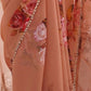 Rajwada Peach Georgette Printed Saree For Women