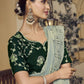 Rajwada Sea Green Georgette Embroidered Elegant Saree For Women