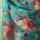 Rajwada Aqua Blue Silk Blend Printed Saree For Women