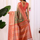 Rajwada Magenta Silk Blend Printed Saree For Women