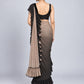 Black Crepe Solid Saree