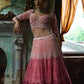 Rajwada Multicolor Georgette Embellished Semi Stitched Lehenga For Women