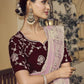 Rajwada Light Pink Georgette Embroidered Elegant Saree For Women
