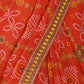 Red Silk Blend Solid Saree