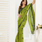 Rajwada Olive Cotton Linen Zari Work Saree For Women