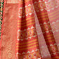 Rajwada Magenta Silk Blend Printed Saree For Women