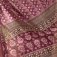 Rajwada Light Purple Silk Blend Printed Saree For Women