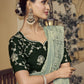 Rajwada Dusty Green Georgette Embroidered Elegant Saree For Women