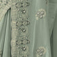 Rajwada Dusty Green Georgette Embroidered Elegant Saree For Women