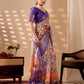 Rajwada Purple Silk Blend Printed Saree For Women